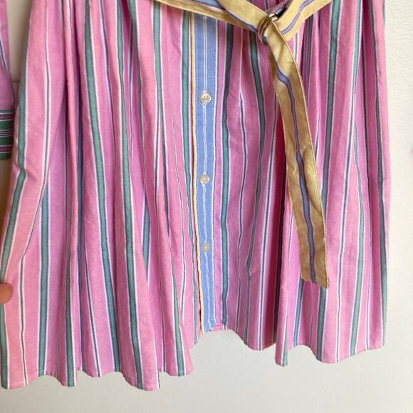 NWT Ralph Lauren Girls 14 Multicolor Belted Cotton Oxford Fun Shirtdress Preppy - Picture 8 of 14